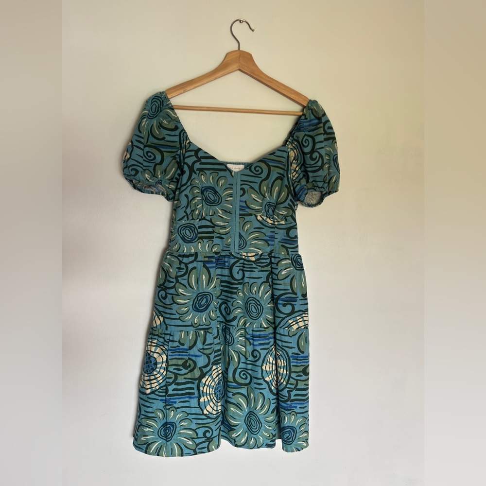 House of Harlow 1960 Floral Smocked Mini Dress